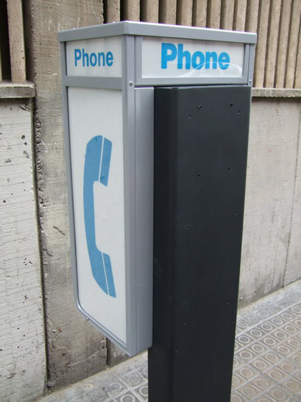 cabina telefefono publico americano pie.metal.luz int.ext.max.telef.54x20 159x40x34 (95eu.) 1u